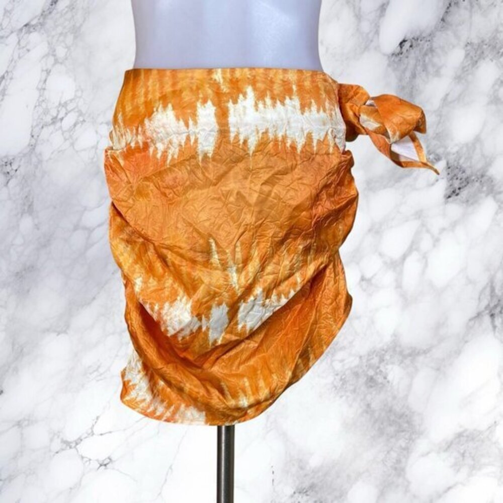 House of Harlow 1960 xREVOLVE Sadie Sarong Skirt - Burnt Orange Tie Dye